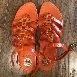 Tory Burch orange jellies 8